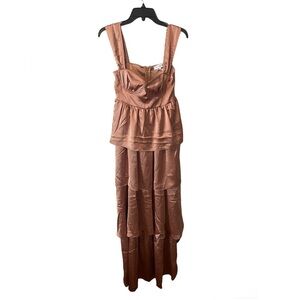 NWOT Weworewhat corset dress front long back short